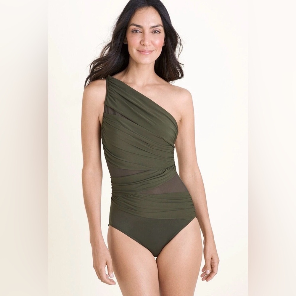 Miraclesuit Jena Olivetta Green One-Piece Swimsuit – Size US 8 (NWT)